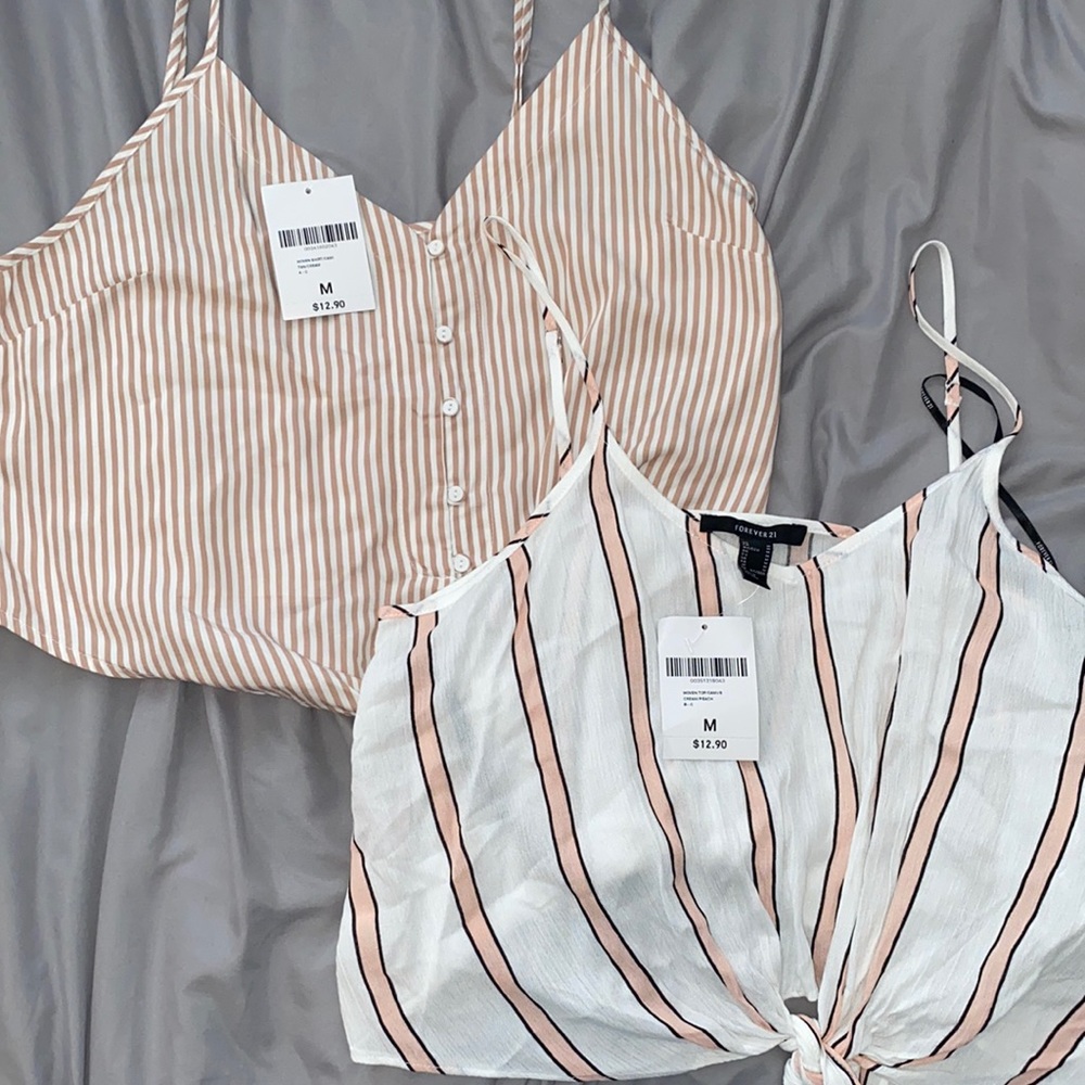 2 for $20 Forever 21 Stripped Crop Tops